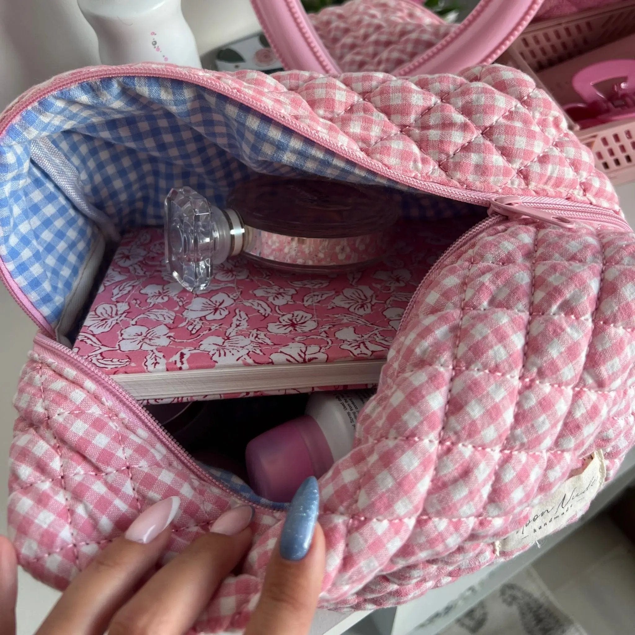 Moon Nude Flamingo Large Makeup Bag