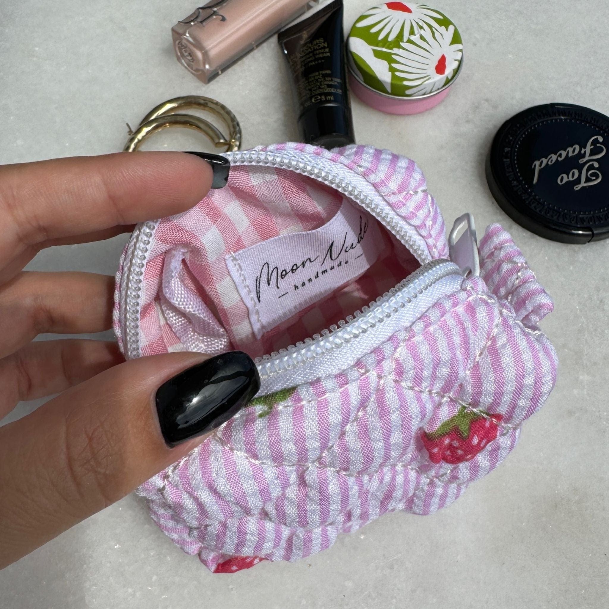 Moon Nude Strawberry Keychain Bag