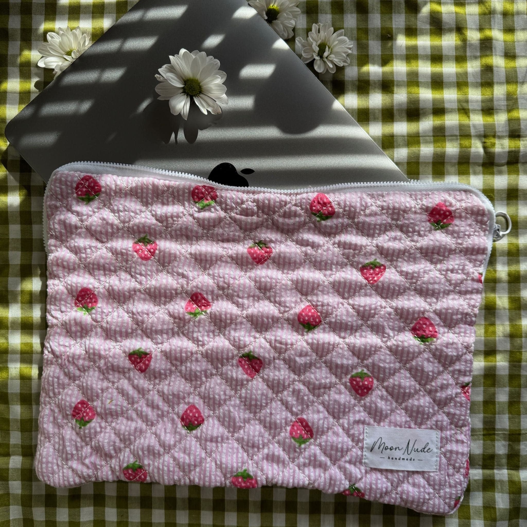 Moon Nude Strawberry Laptop Sleeve